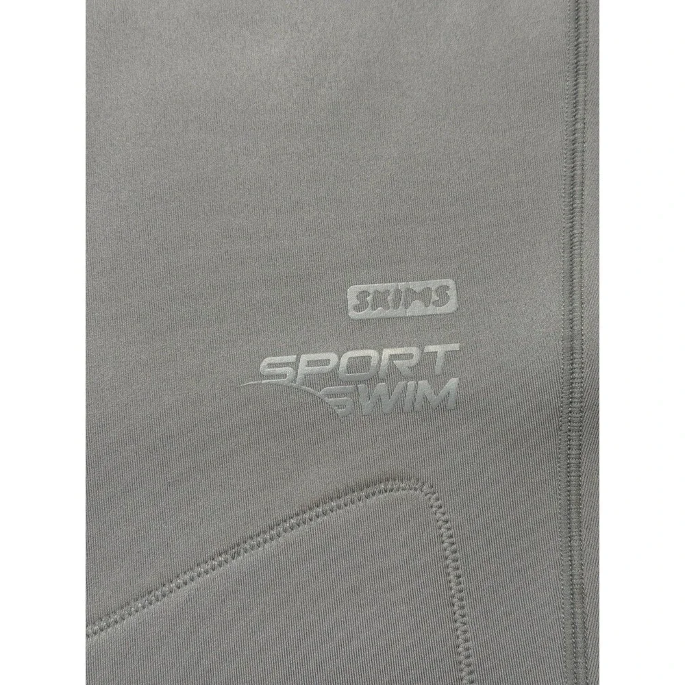 SKIMS Women Size XL Sport Swim Long Pants Chrome Gray SW-PNT-0073 NEW